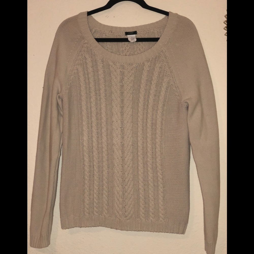 Cozy J Crew chunky cable knit  sweater